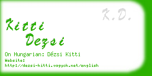 kitti dezsi business card